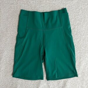 Green All in Motion biker shorts
